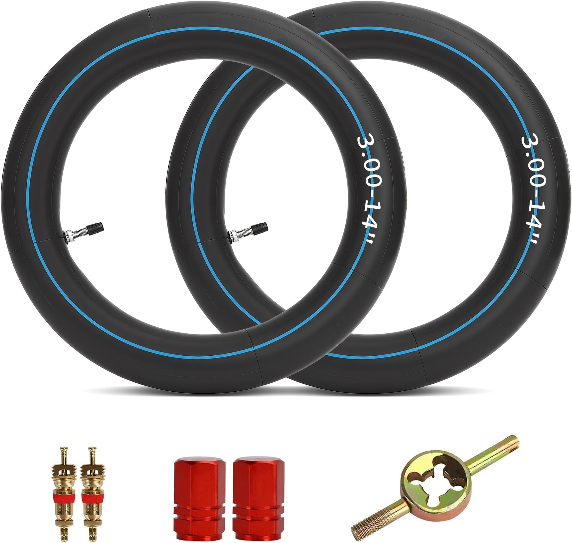 90/100-14 80/100-14 3.00-14" Butyl Rubber Rear Inner Tube for TaoTao 125cc 140cc 150cc Off Road Motorbike PitPro Trail Dirt Foot Bike 2PCS