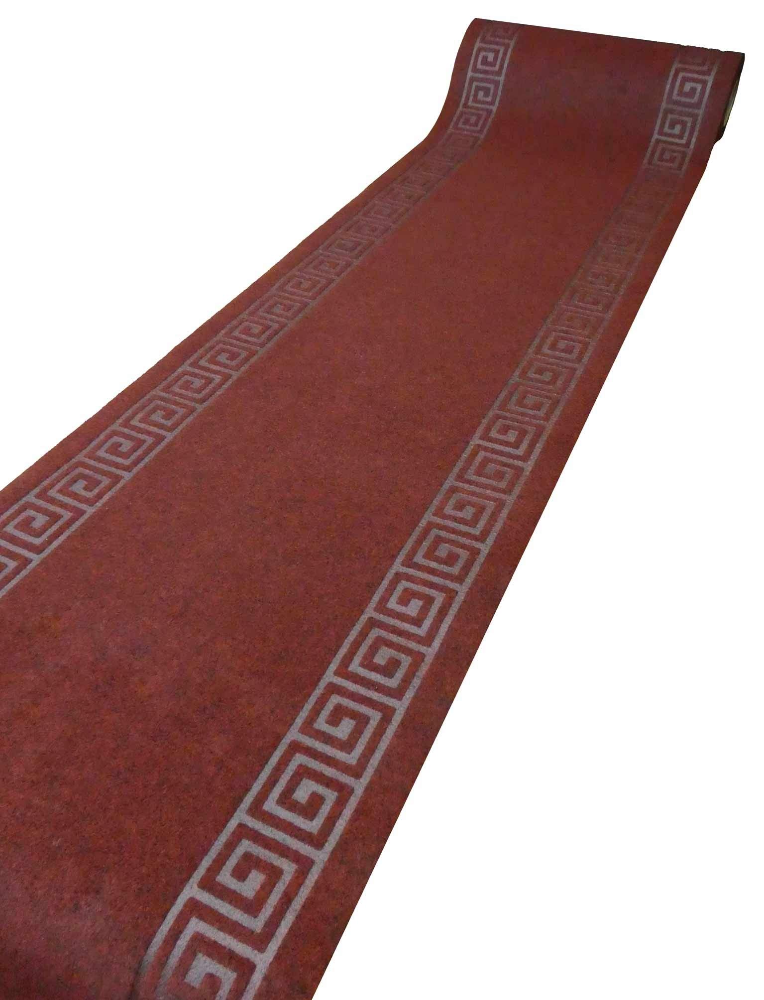 Casatessile - Grek Inca, Tapis de Passage | Antidérapant et Durable | Idéal pour Couloirs et Entrées | Largeur 68 cm | Longueur Personnalisable jusqu'à 25 m - Marrone