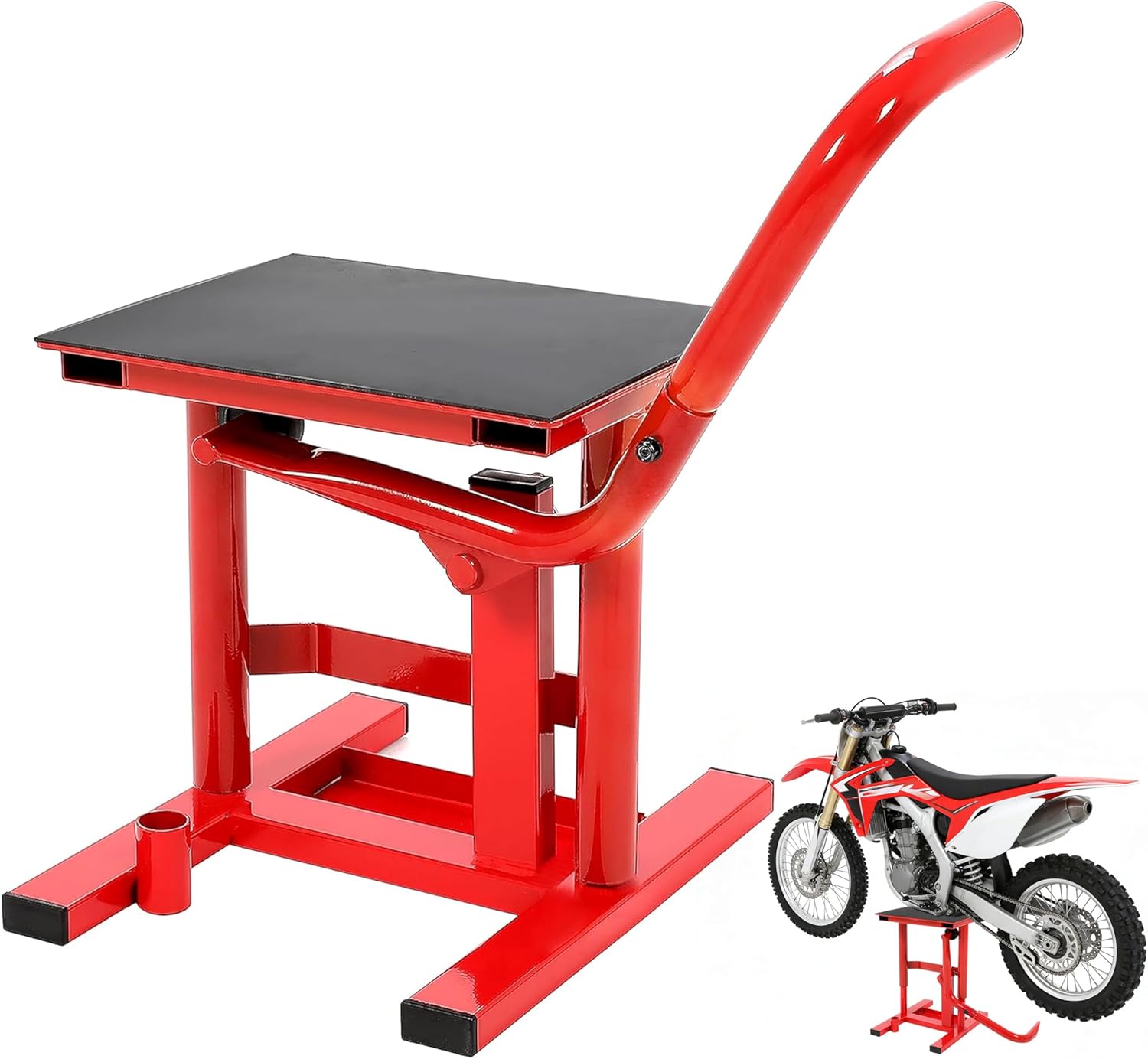 Dirt Bike Lift Stand Motorcycle Jack Lift Stand 330 LBS Capacity 10.1"-19.7" Adjustable Height Hoist Table Steel