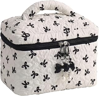 1 bolsa de maquillaje con cremallera de lazo,...