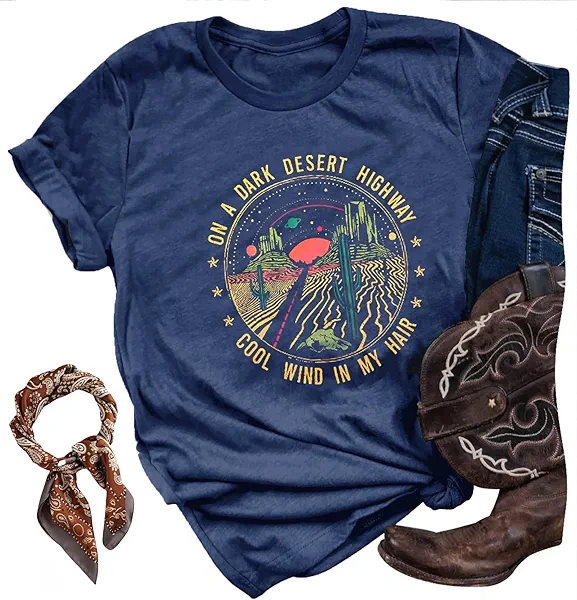 Adventure Shirts Sunrise Camping Hiking Activewear Road Trip Nature Cactus Workout Tee Top