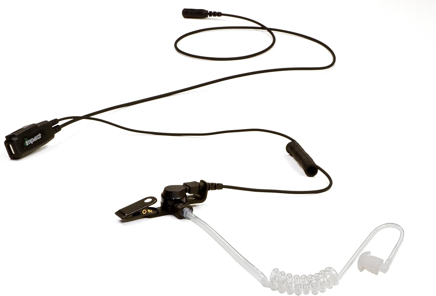 Impact 1-Wire Earpiece Lapel Mic for Motorola 2-Pin Radios M1-G1W-AT1-HW (See List)