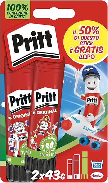 Original Stick Colla Trasparente 1 Tubetto Da 43gr Pritt - Foto 6
