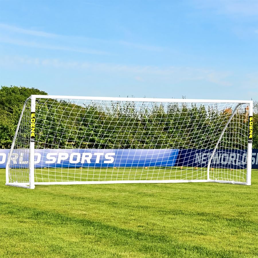 FORZA 12x 4ft Football Match Goal | 100% UK-Made, 2 Min Setup, Unbreakable GoalPosts - Optional Ball + Carry Bag (2. Goal + Ball)