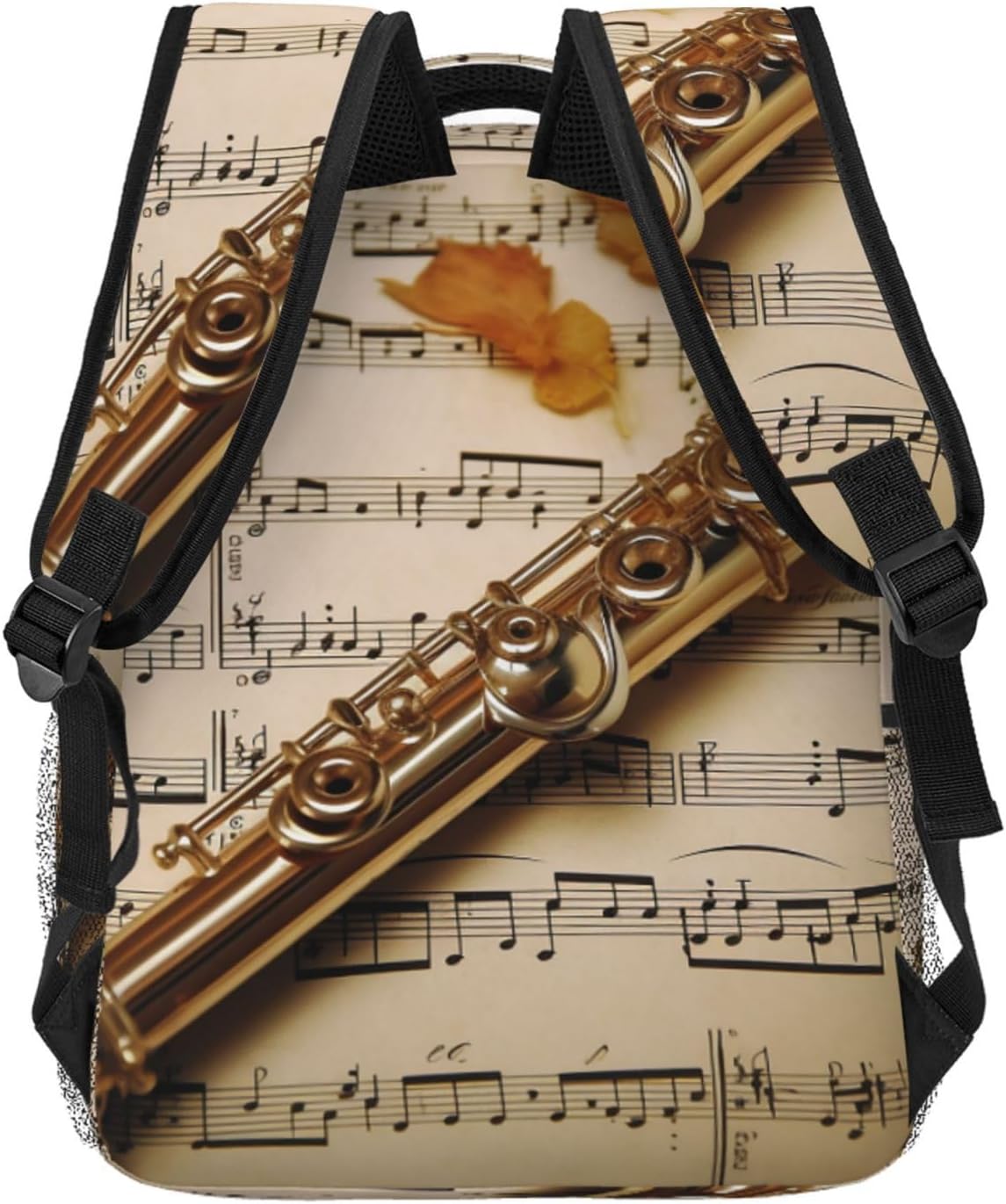 Flute Music Cute Backpack Waterproof Lightweight Casual Backpack One Size Daypack Travel Laptop Bag For Men Women image 4
