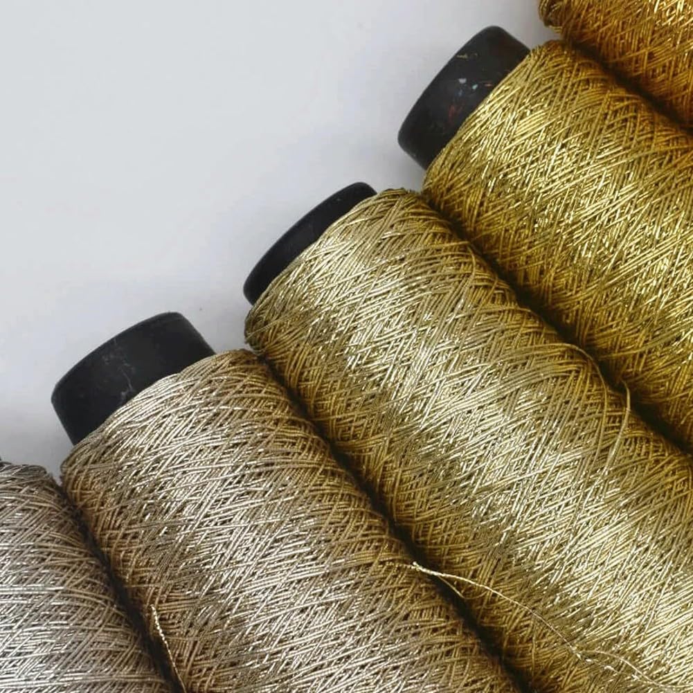 Przędza 200 g, brokat do szydełkowania, srebrna, złota, metaliczna sztuka, DIY, włóczka kieszonkowa