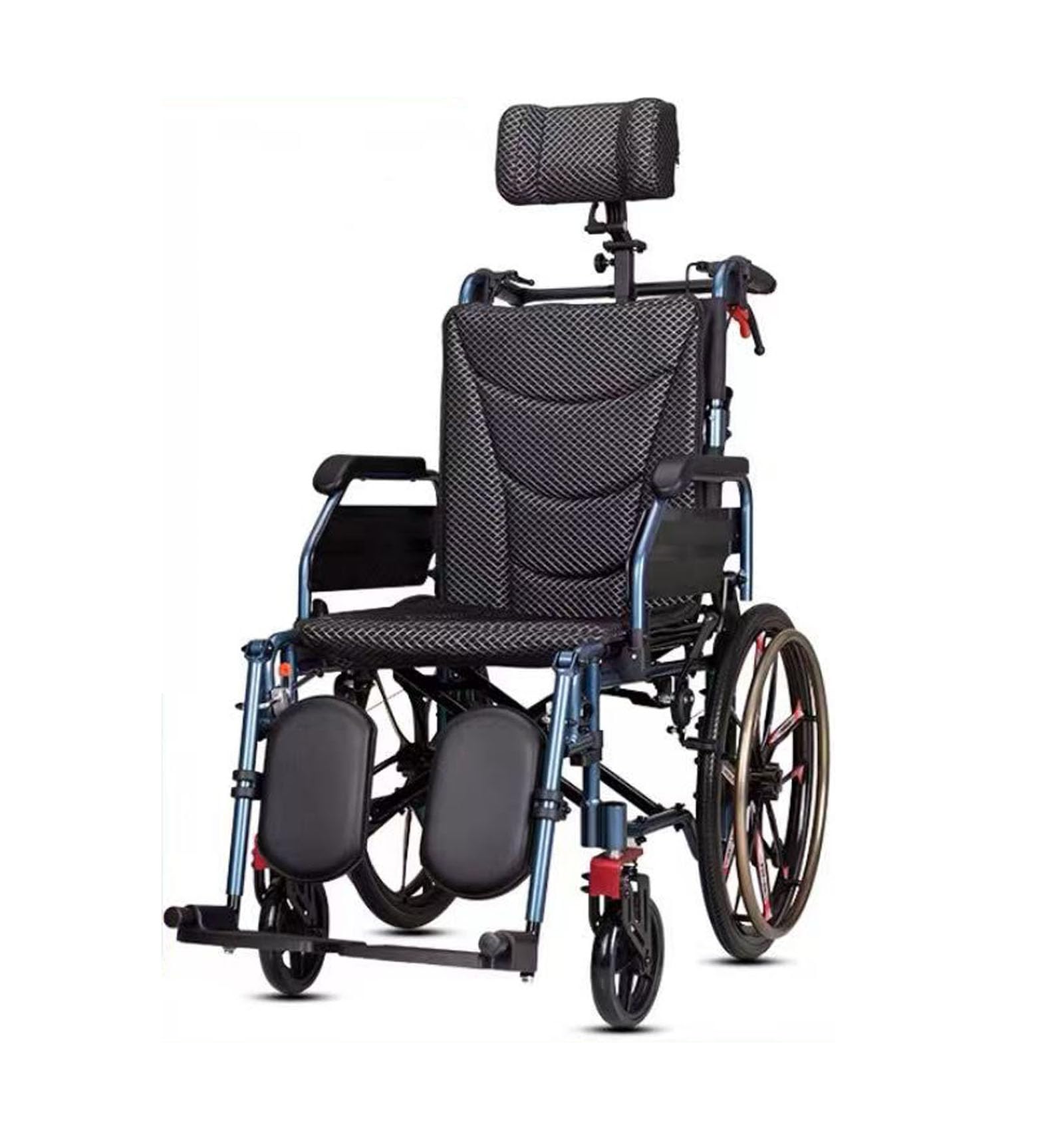 Lekki Wózek Inwalidzki Dla Seniorów Aluminiowy Wózek Inwalidzki Odchylany Hydrauliczny Ręczny, Podnoszony I Odchylany Zagłówek/20 Inch Wheel