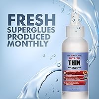 Vista 2 de Starbond EM-02 Adhesivo de cianoacrilato (CA) instantáneo, fino y superrápido, de calidad superior, superadhesivo, más tapa extra y micro puntas