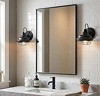 Vista 1 de Designers Impressions Charleston - Aplique de pared negro mate de 1 luz/accesorio de baño: 10005