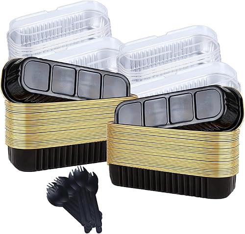 40 mini moldes para pan en forma de corazón con tapas, mini moldes para pasteles con tapas, moldes para magdalenas, tazas desechables para hornear