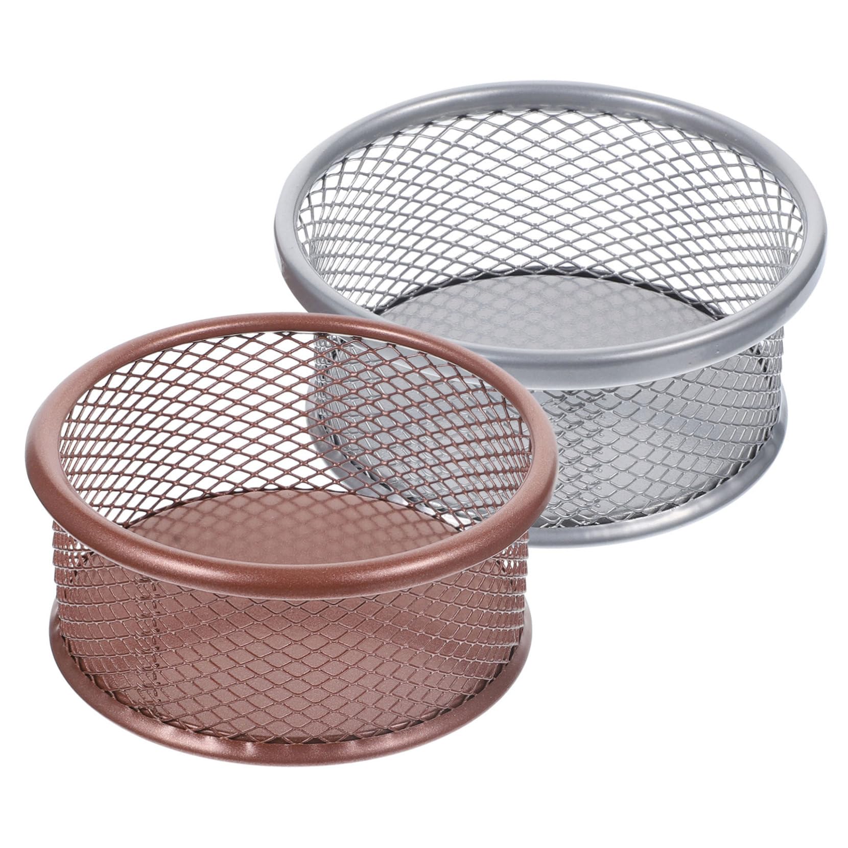 OFFSCH 2Pcs Mesh Paper Clip Holders Stackable Desktop Organizers for Office Supplies Containers for Desk Storage and Sundries