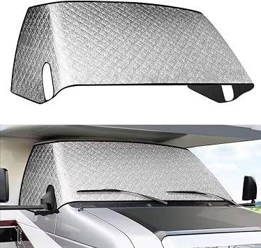 RV Windshield Cover Compatible with Ford E450 Class C 1997-2025 RV Front Window Motorhome Cover Sunshade/Snow Cover