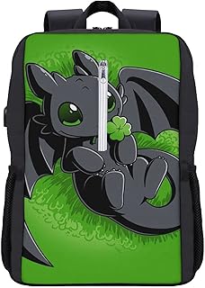 Come addestrare il tuo Dragon Zaino per laptop antifurto Zaino da viaggio Bookbag con porta di ricarica USB per donne e uomini Zaino per studenti universitari per laptop da 15,7 pollici nero