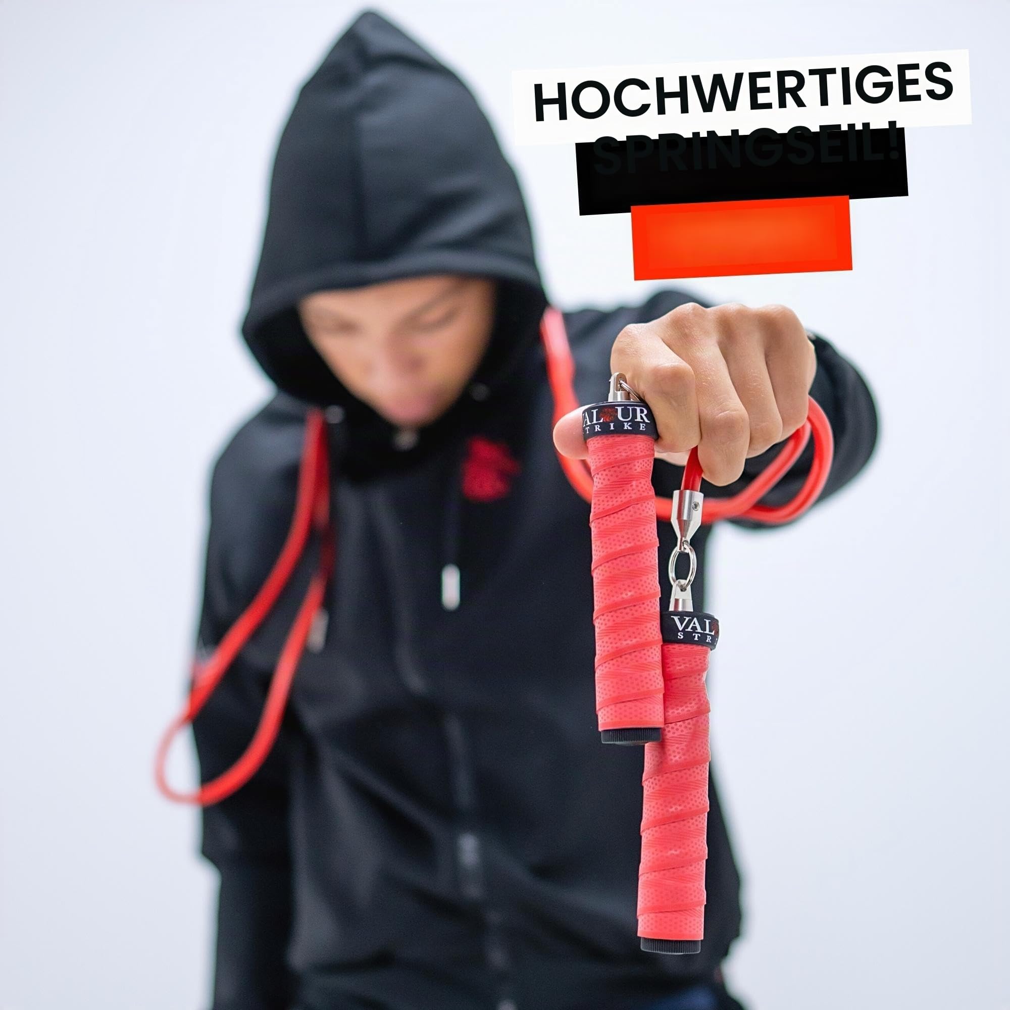 Valour Strike Gewichtetes Springseil | Bestes Springseil für Cardio-Training und Heimtraining im Freien | Gewichtetes Springseil für Fitnessgeräte, Heim-Fitness-Workout und HIIT-Cardio-Training