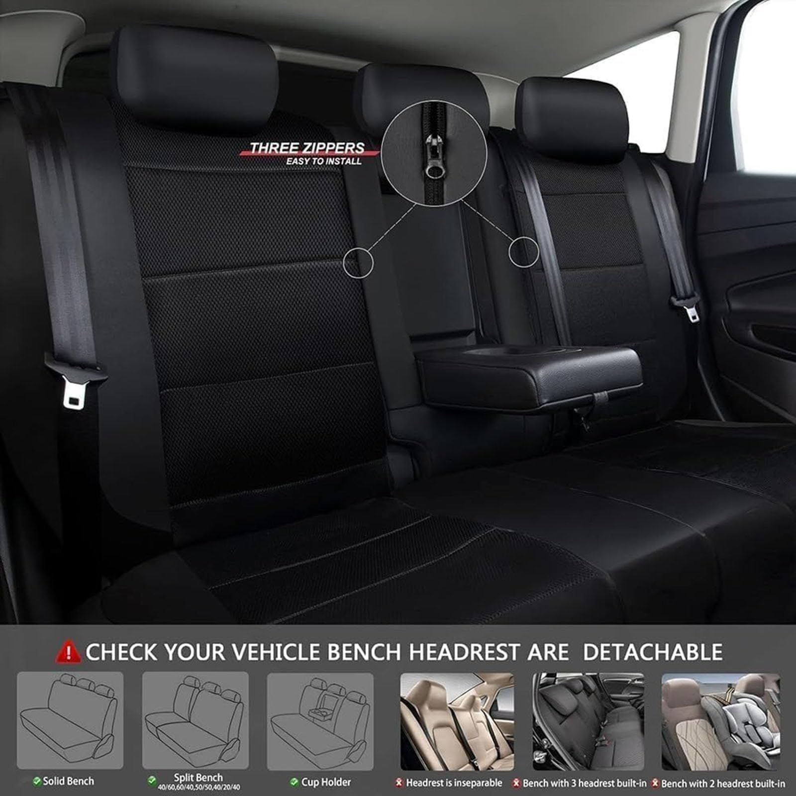 Housse siège Auto pour Citroen C3 Aircross 2017-2024 2025 2026 | Confortable Résistant À l'usure siège Housse Protection Interieu Accessoire