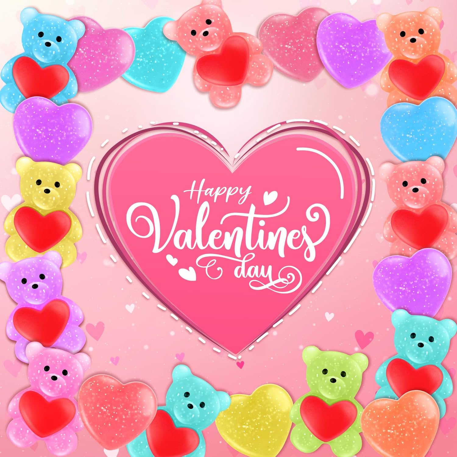 Squishy Valentines for Class, Class Valentines Day Gifts for Kids, Valentines Gifts for Kids Classroom, 24 Pack Squishy Valentine Fidget Toys, Valentines Cards for Kids Classroom - Image 5