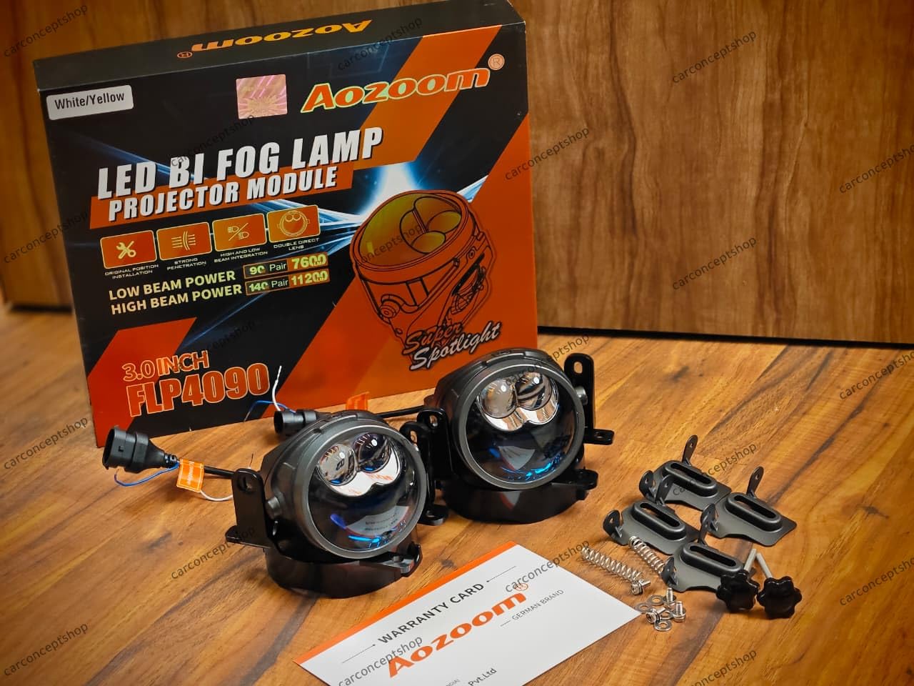Aozoom FLP4090 LED Bi Fog Lamp Projector | 3 Inch Dual Beam + Dual Laser | 5000K–5700K White Light | 140W High Power | IP67 Waterproof Fog Light-image-38