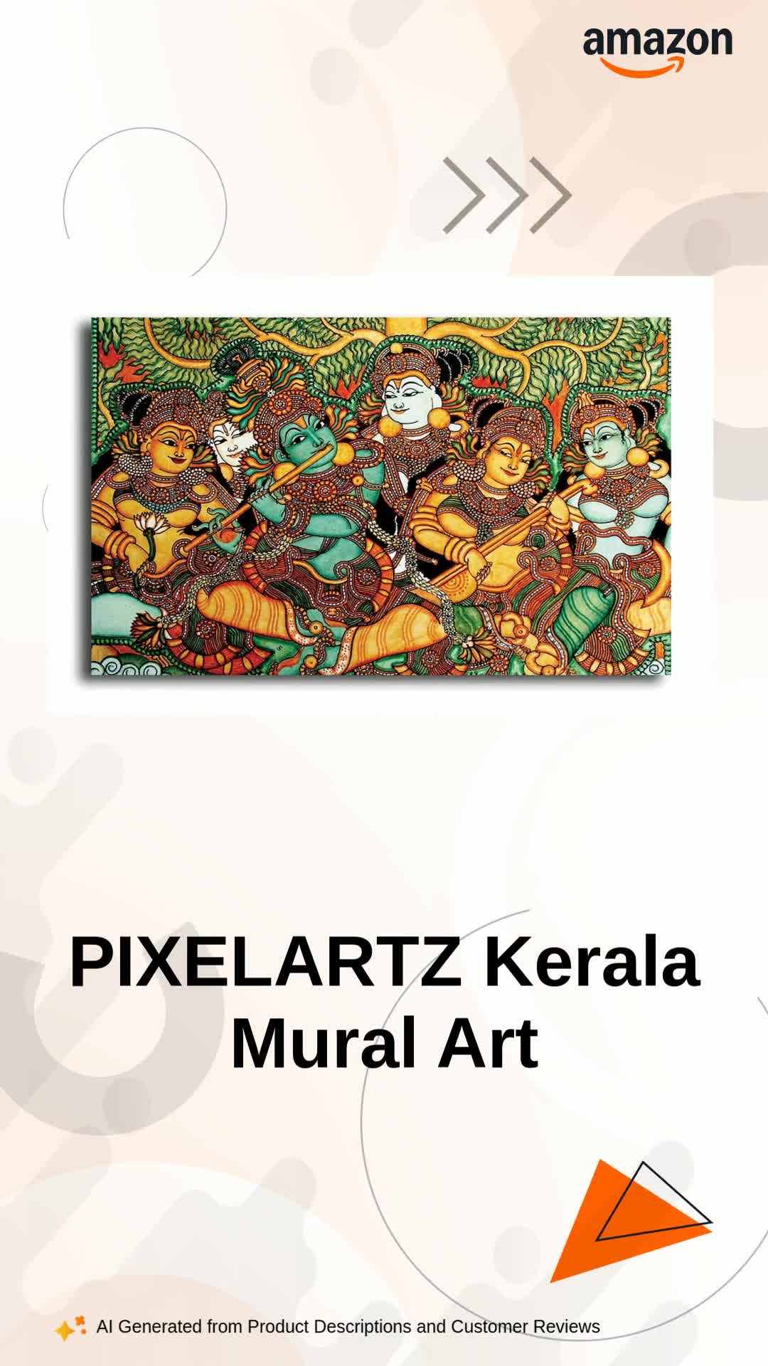 PIXELARTZ Canvas Painting - Kerala Mural Art - Without Frame
