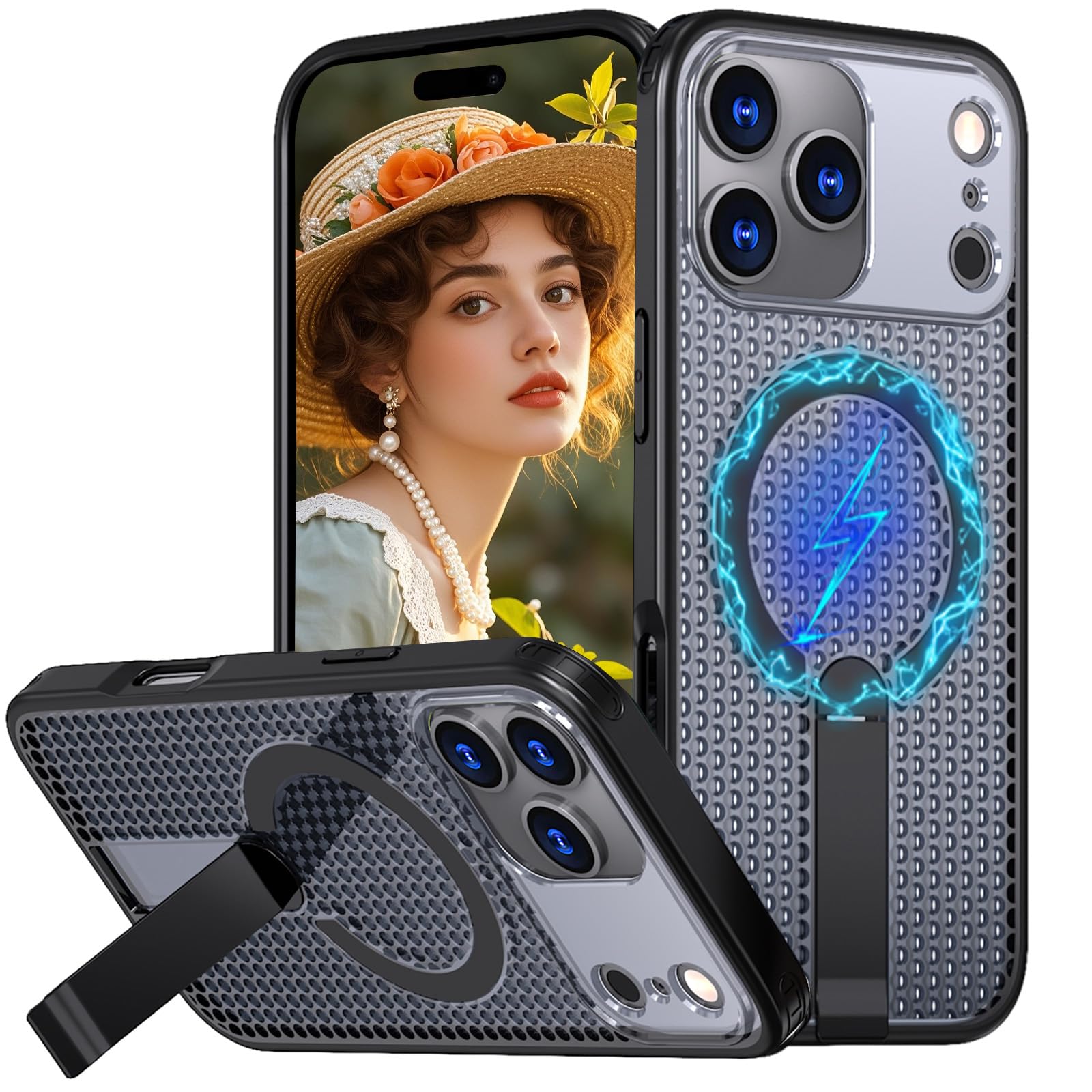 Ysnzaq Heat Dissipation Case for iPhone 18 Pro Max /17 Pro Max, FX Black