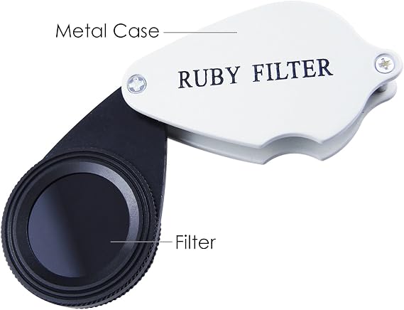 Foldable Ruby Filter Identification Tool for Emerald and Gemstones