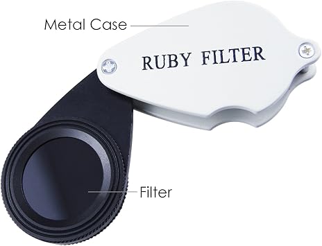 Foldable Ruby Filter Identification Tool for Emerald and Gemstones