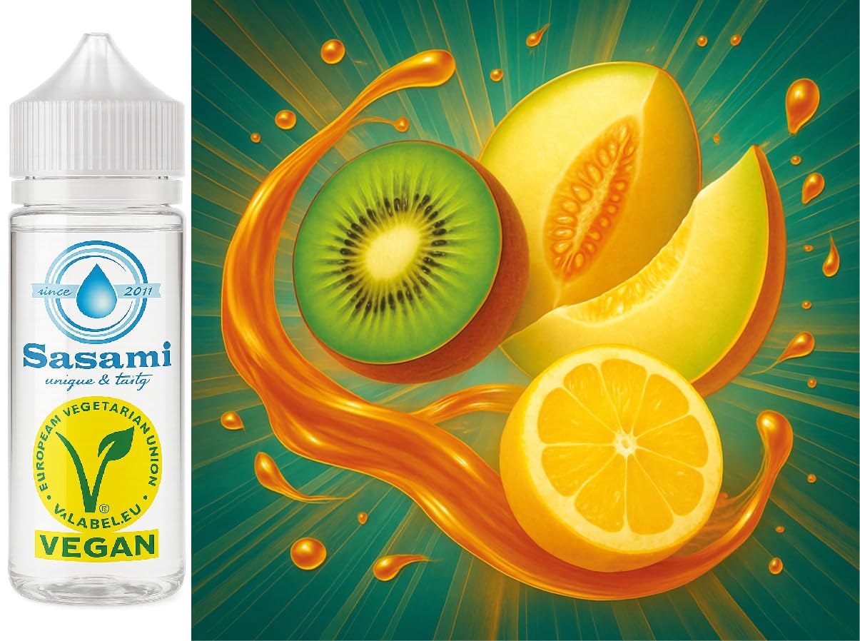 Sweet & Sour Kiwi Melon - Kiwi Honigmelone Zitrone Aroma Konzentrat - Vegan - Sasami - 100ml