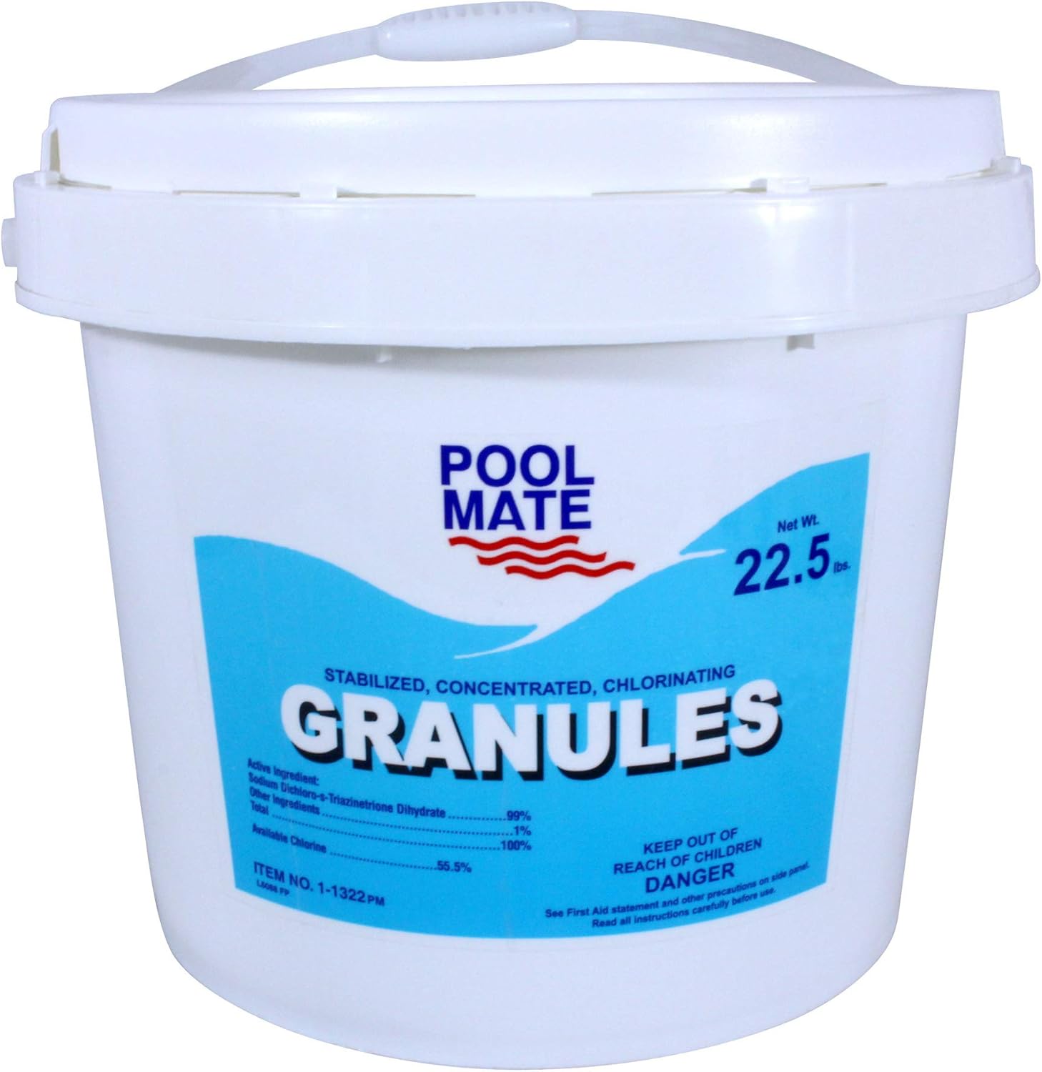 Pool Mate 1-1322 Stabilized/Concentrated/Chlorinating Granules, 22-Pound