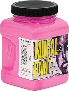 Chroma Acrylic Mural Paint for Interior and Exterior Murals - Lightfast, Mixable, Hard-Wearing Vibrant Pigment, 16 oz POP (2507)