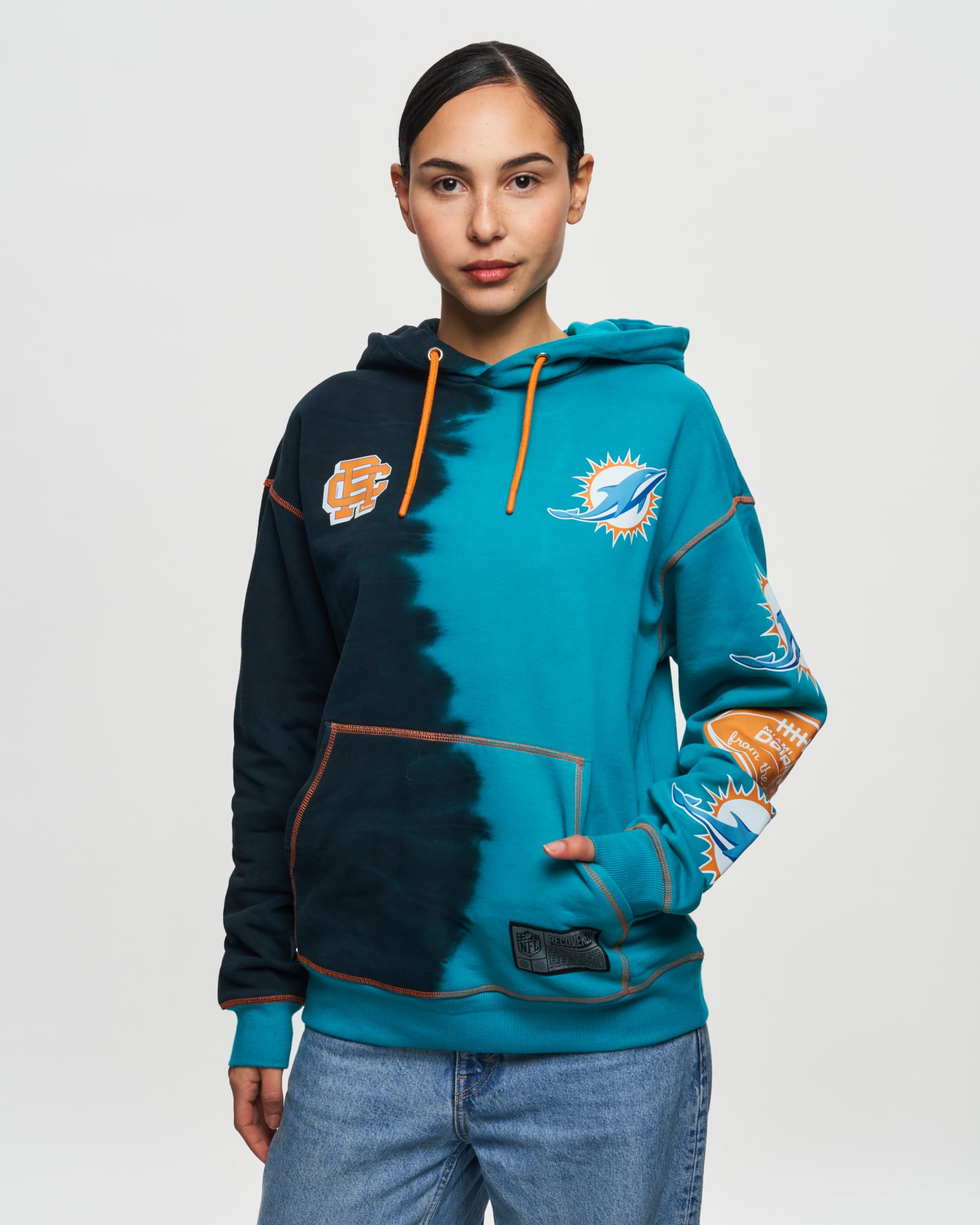 Recovered Sudadera con Capucha Sudadera con Capucha NFL Efecto Tinte de Tinta