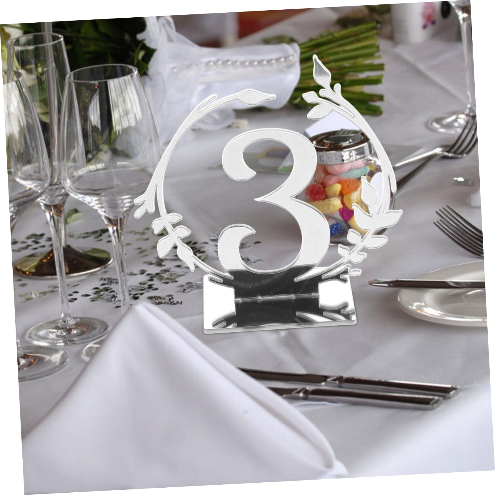 Abaodam 20stücke Tischschilder Aus Acryl Für Hochzeiten Reservierte Tische Tischnummern Für Restaurantbankette