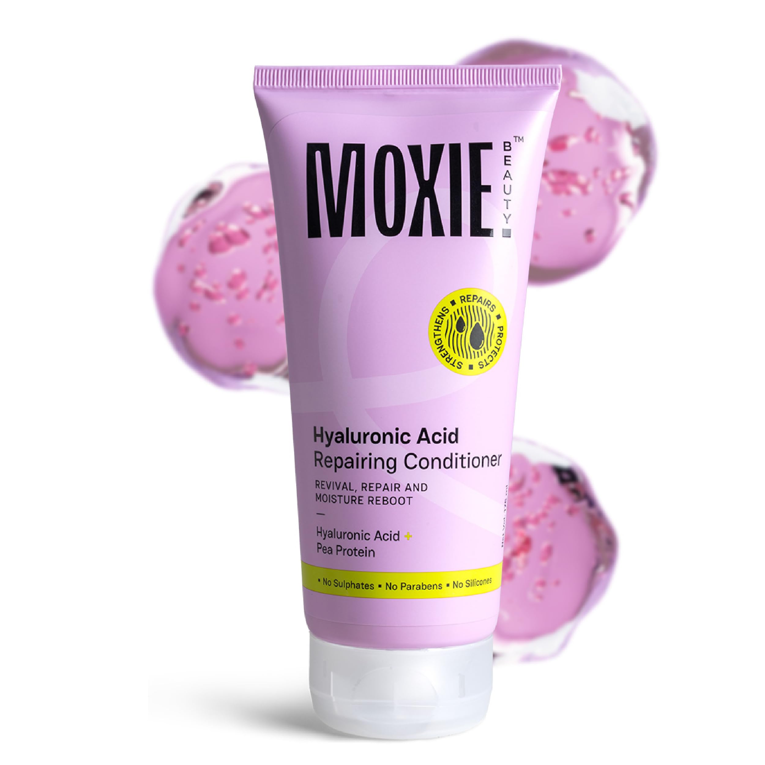 Moxie Beauty Hyaluronic Acid Repair Conditioner | Deep Hydration | Strengthens & Smooths | Frizz Control & Damage Repair | Lightweight & Silicone-Free | 175ml-image-45