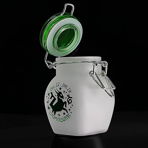 Miniatura 4 de Frasco hermético de almacenamiento de vidrio a prueba de olores, de un cuarto de onza (4.2 fl oz), 3.25 pulgadas (signo de astrología de Libra)