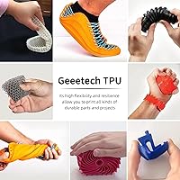 Vista 6 de Geeetech Filamento TPU de 1.75mm, Shore 95A – Filamento flexible para impresora 3D con alta elasticidad, carrete de 1KG (2.2lbs), precisión