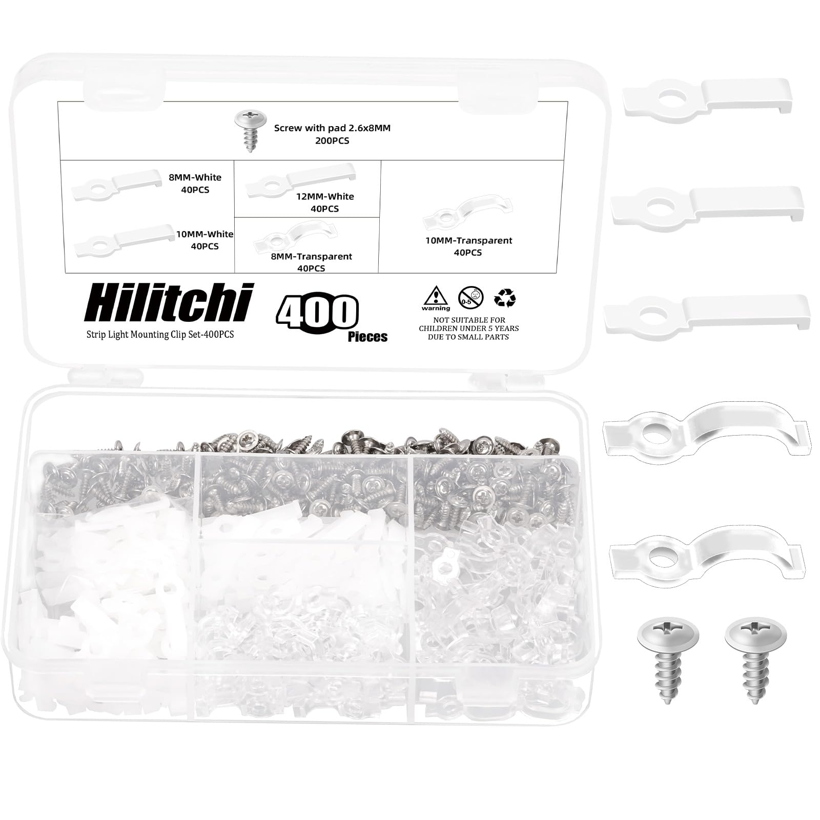 Support de montage pour bande lumineuse led étanche avec vis fixation clip