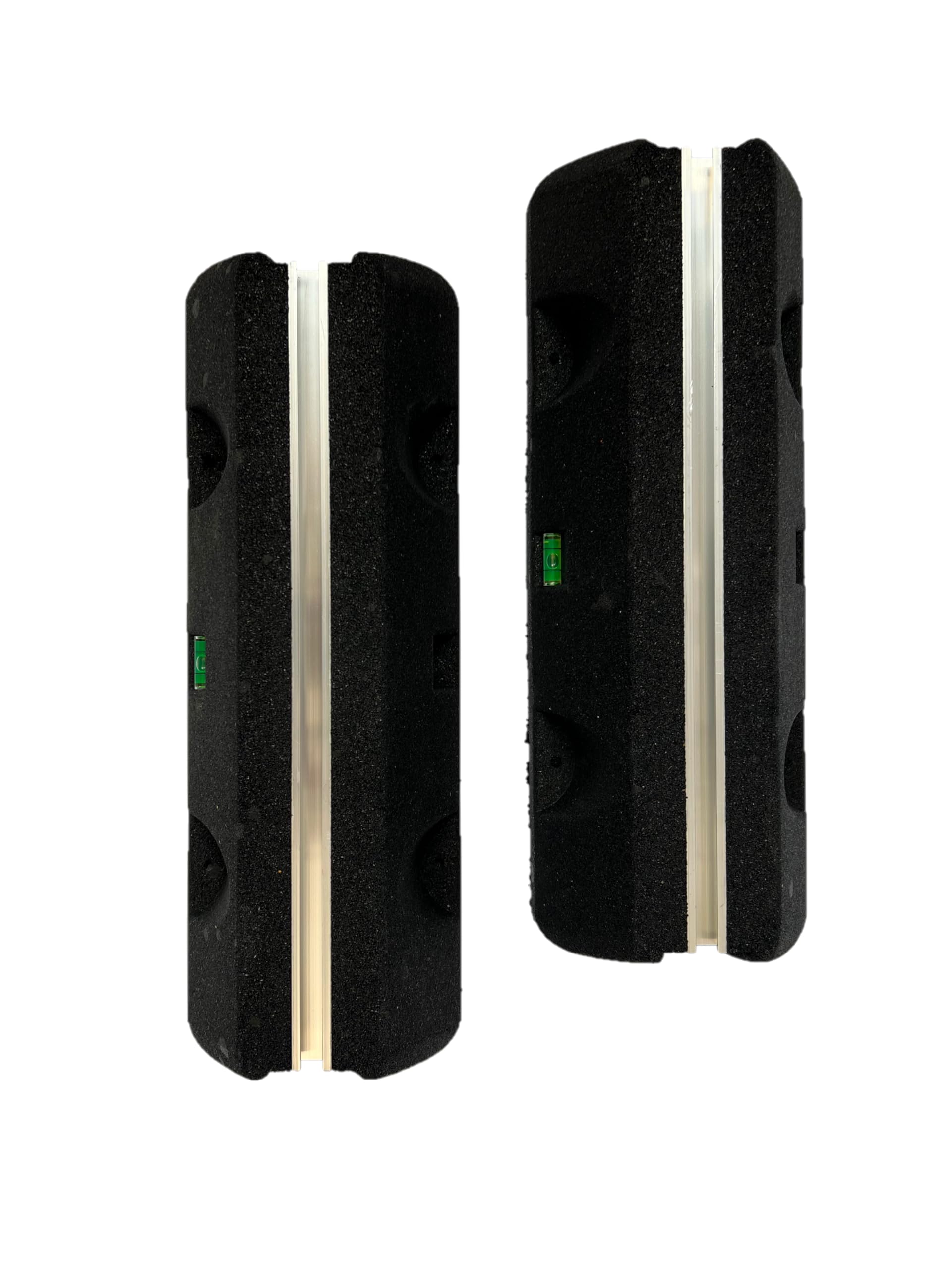 Lot de 2 socles d'amortissement - Console de sol de 450 mm pour climatiseurs, pompes à chaleur - 2 pieds anti-vibrations - Socle de montage - Bloc de montage en caoutchouc - Pour climatiseur