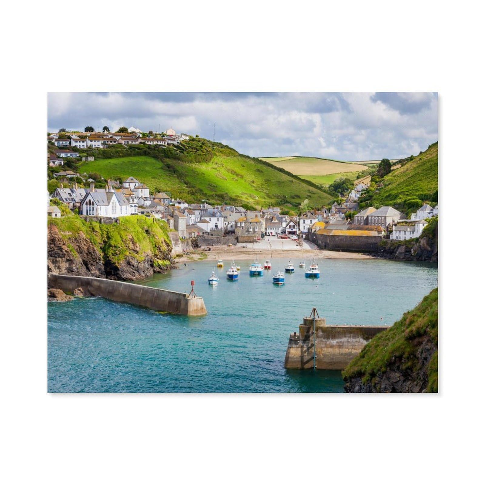 Jigsaw Puzzle 1000 Pieces for Adults，Fishing village of Port Isaac on the coast of North Cornwall, England，Paper Puzzle - Unique Suitable for Teenagers and Adults（38x26cm）-A41