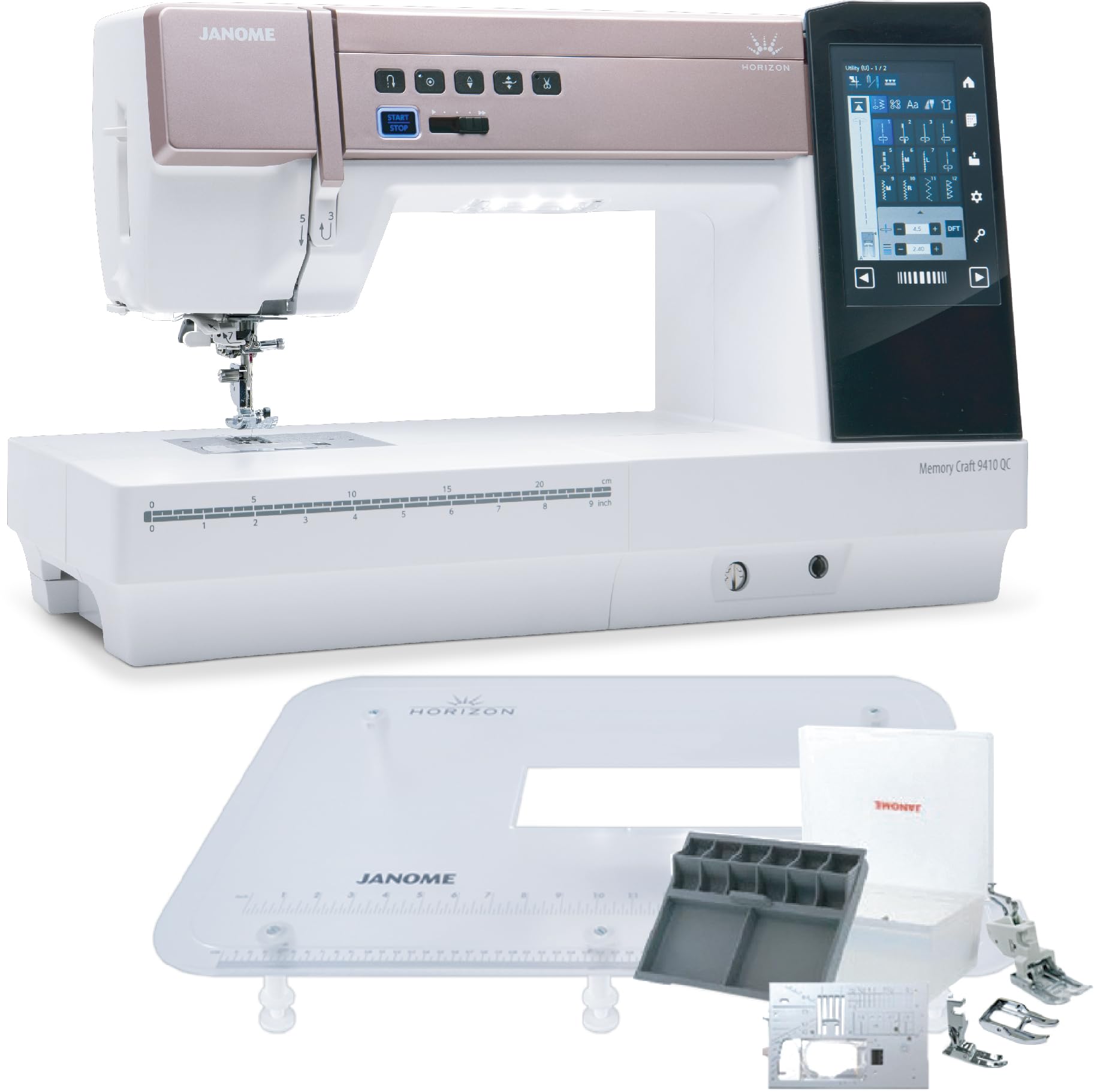 Janome Horizon Memory Craft 9410QC Sewing and Quilting Machine with Bonus Bundle