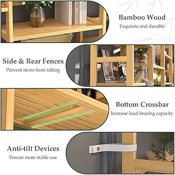 日本神話　マークエステル　収納ケース付き Amazon.com: Homykic Bamboo Triple Wide Shallow Bookshelves