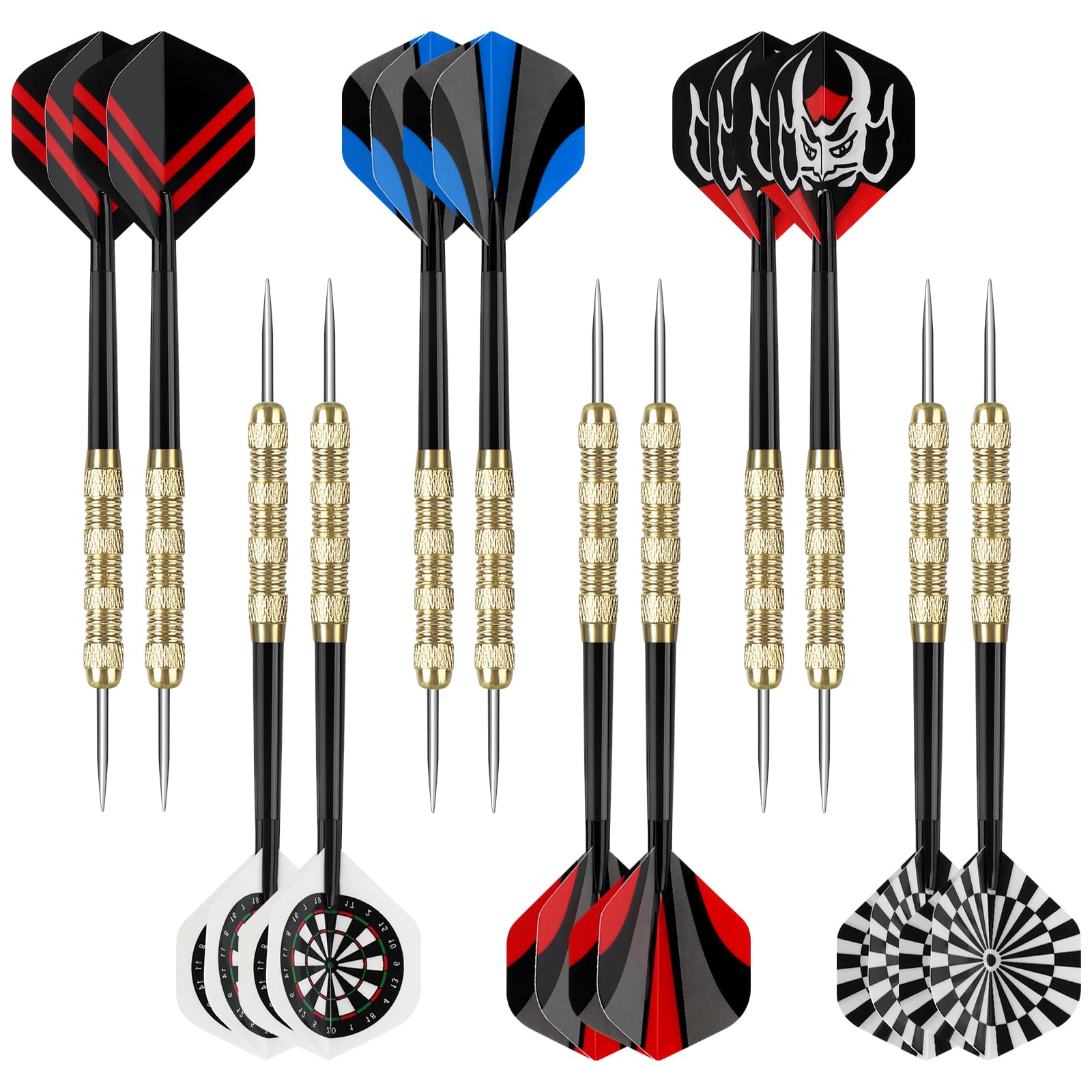 Accmor Metal Tip Darts, Steel Tip Darts, 14 Grams Professional Metal Darts, Darts Metal Tip Set, Metal Darts for Dartboard
