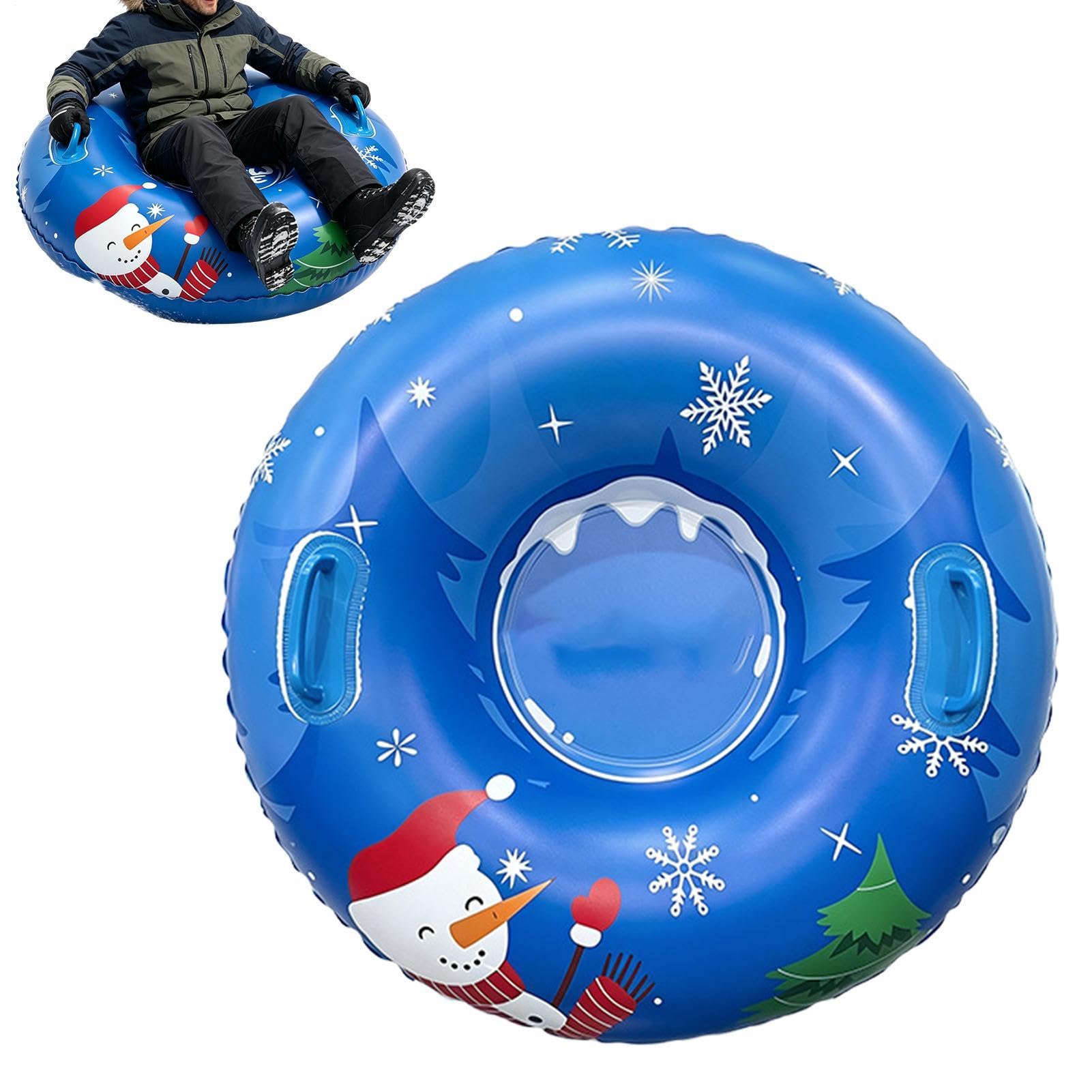 Tube à neige rond gonflable avec poignées