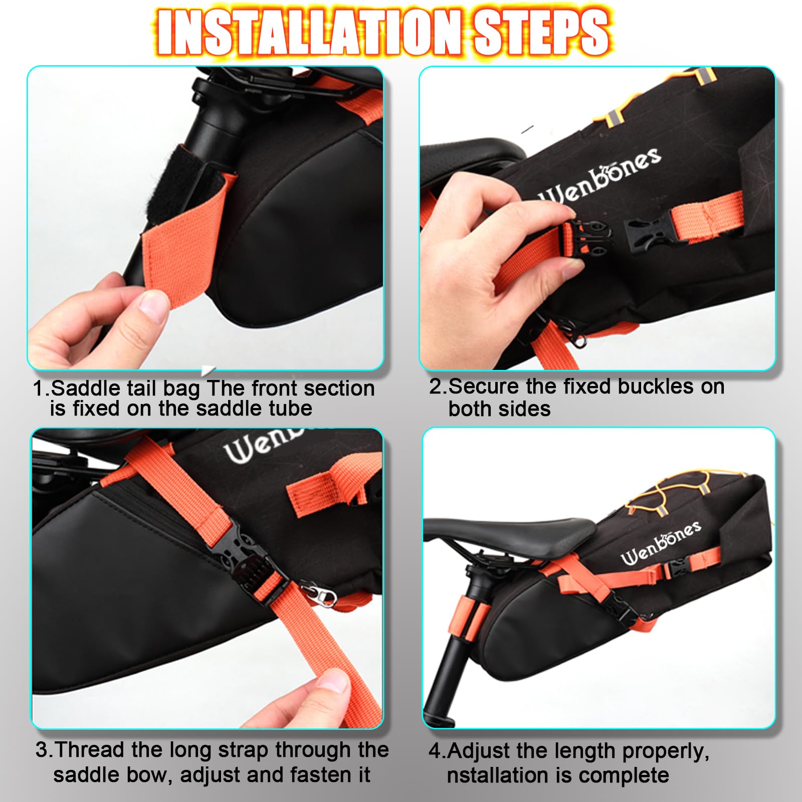 Alforja Impermeable Para Sillín De Bicicleta De 5,8L – Bolsa Para Asiento De Bici De Carretera, Montaña O Eléctrica