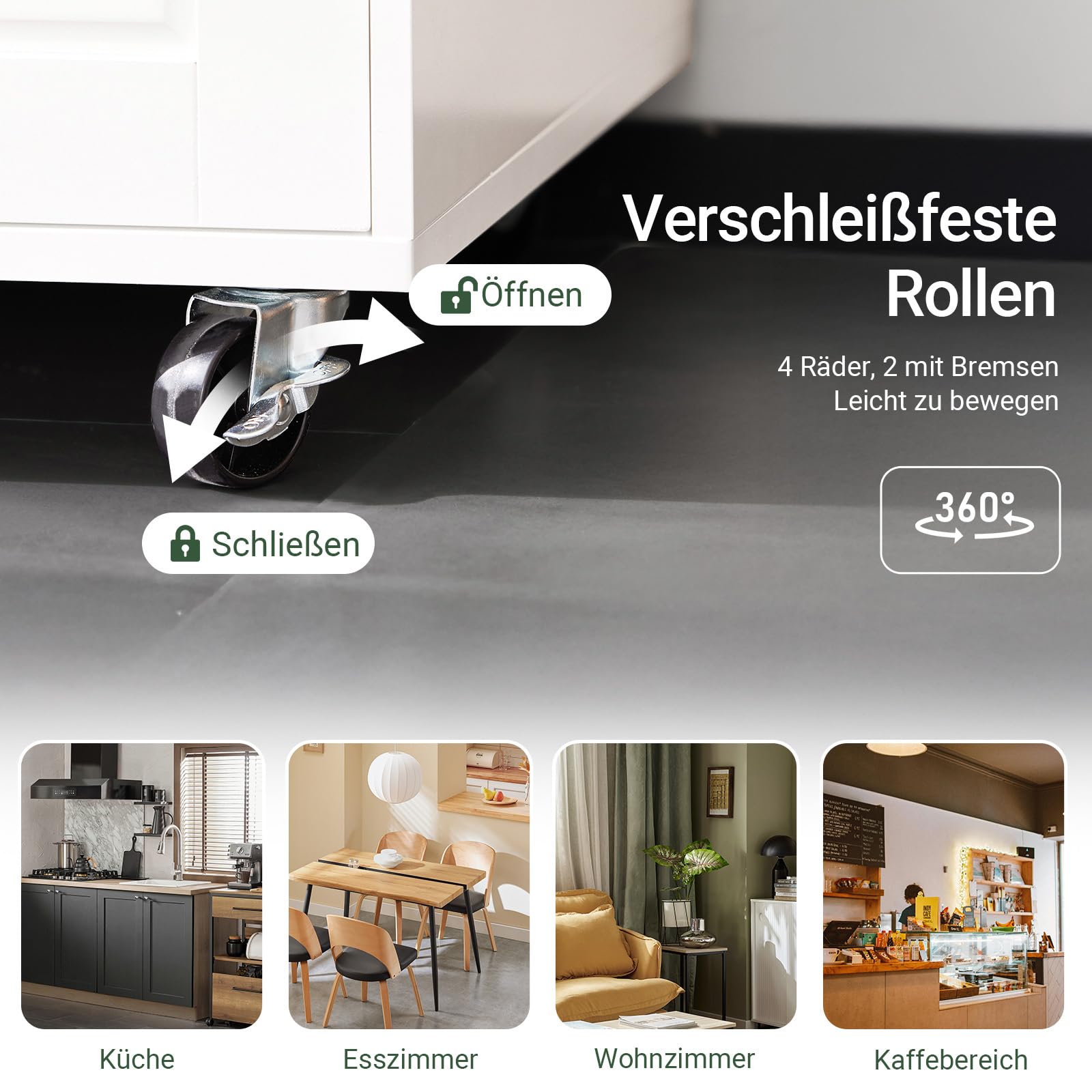 SoBuy Küchenwagen Mikrowellenschrank, Kücheninsel mit Rädern, Mobili Küchenwagen, Mikrowellenständer, Carrello Mobile für Esszimmer und Büro B88,5 x H89 x T40 cm Weiß FSB78-W