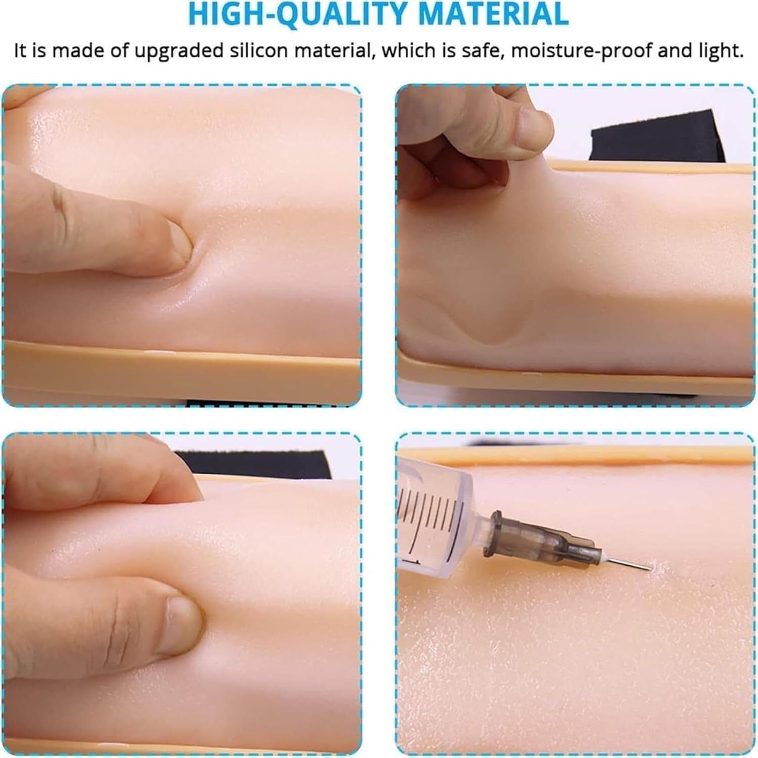 Human Silicone Injection Practice Model, Abdominal Injection Simulator, Artificial Human Skin pad Skin Model Trainer