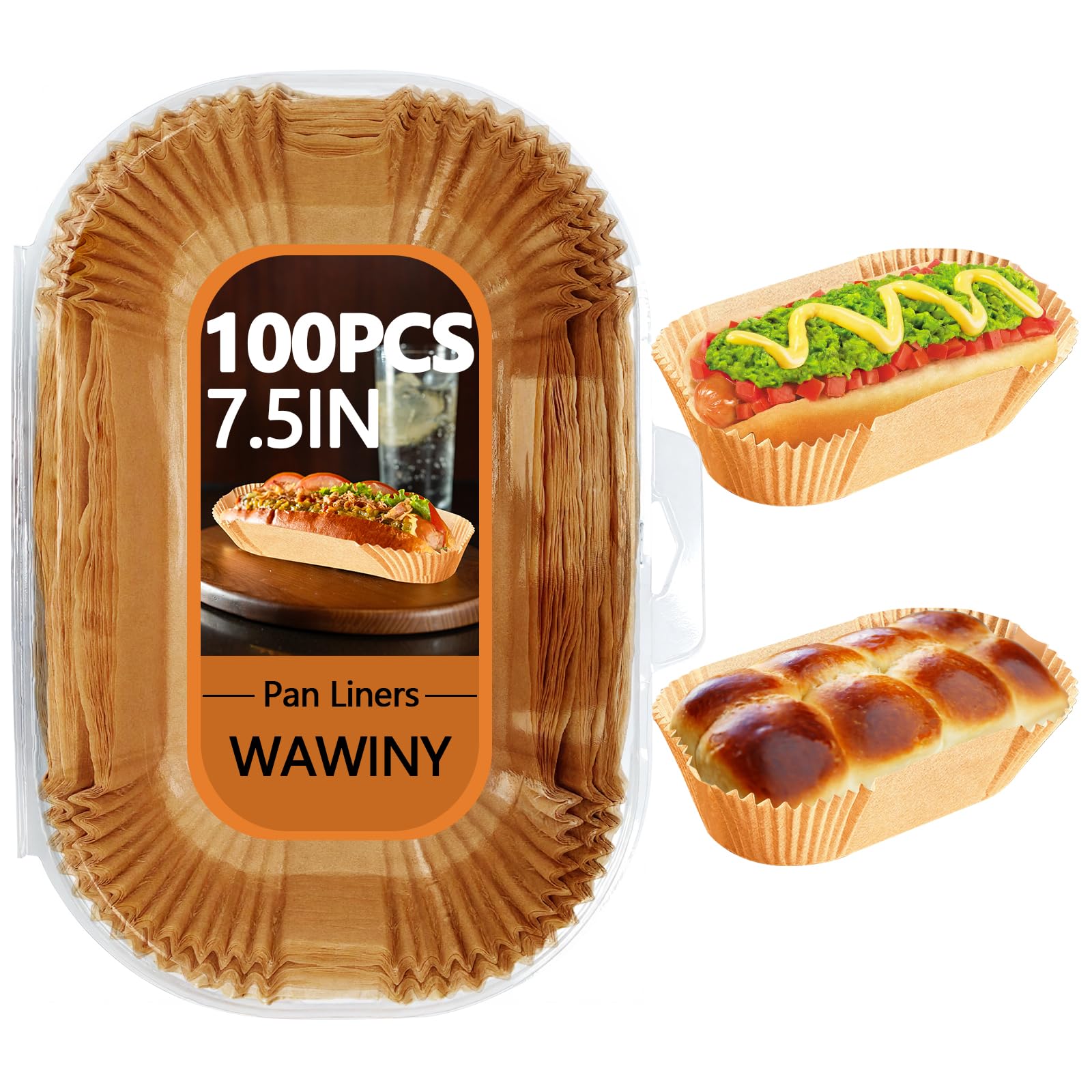 100 Pack 7 5 Inch Loaf Pan Liners Non-Stick Cake Baking Sheets Unbleached Greaseproof Baking Paper for Cookies