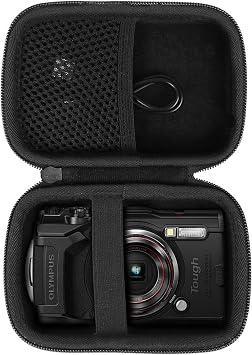 Aenllosi Hard Carrying Case Compatible with OLYMPUS Tough TG-6 / OM System Tough TG-7 Waterproof CameraCase Only,Black