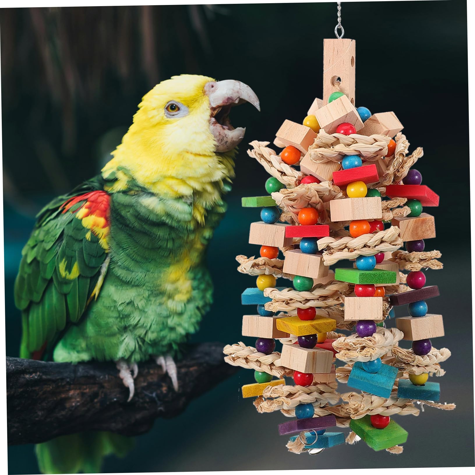Papageien Beißspielzeug zum Kauen für Vogelkäfige, Hängend