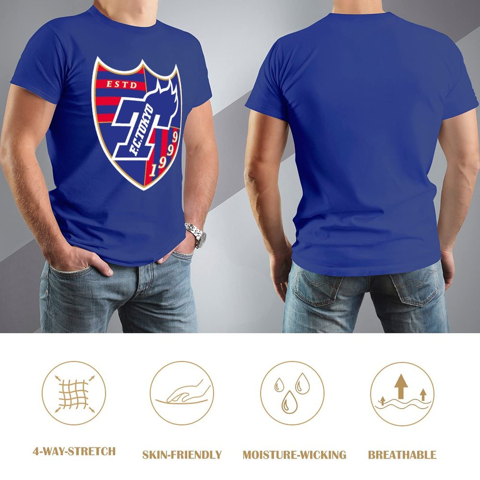 FC東京（A）半袖 Amazon.co.jp: FC東京 Tシャツ メンズ 半袖 コットン 男女兼用 Tシャツ