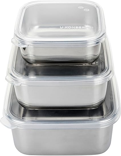 U Konserve Stainless Steel Nested Trio Food Storage Container Bento