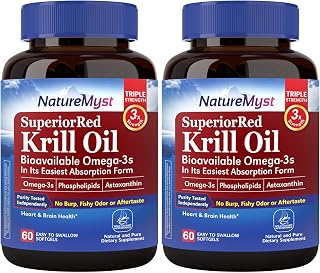 Antarctic Krill Oil 1000 mg Softgels, Krill Oil Omega-3s, EPA, DHA, Astaxanthin & Phospholipids, Heart Health, 120 Softgels, Non-GMO, No Gluten, Made in The USA