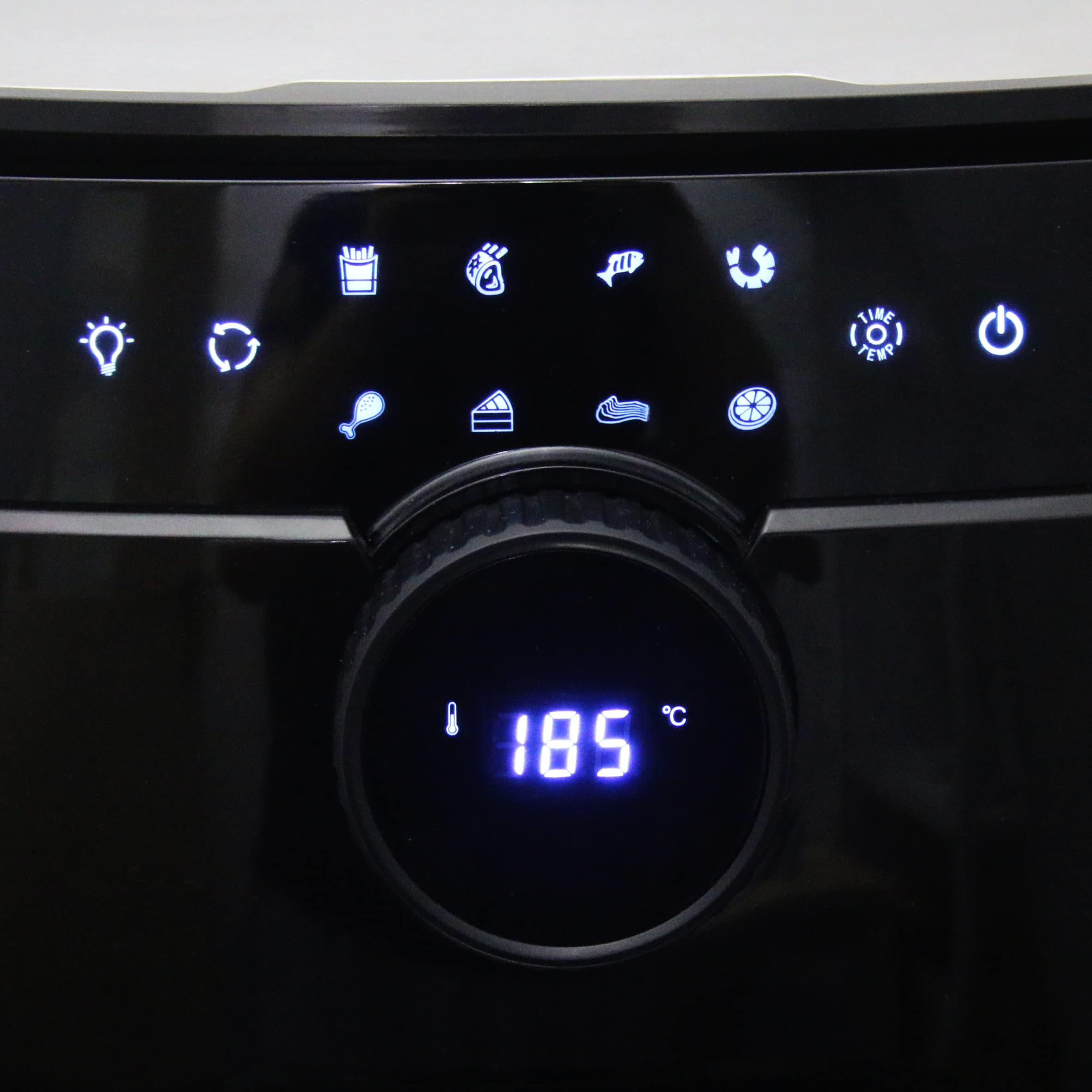 Emerio XXL-Heißluft-Fritteuse 13 Liter Airfryer BPA frei Smart Fryer Heißluft-Backofen Multi-Ofen mit Dreh-Spieß und Drehkorb Display Timer Dörrfunktion 1800 Watt AF-121914 schwarz